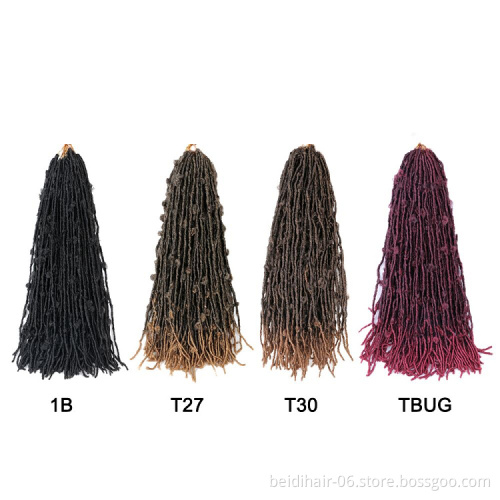 Wholesale Butterfly Locs Crochet Braids Butterfly Bob Faux locs Messy Soft Dreadlocks Twisted Pre Looped Hair